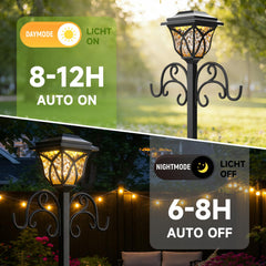 COZEER luz solar encendida proyectando ondas y mejorando visibilidad nocturna