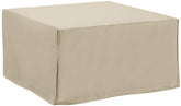 Crosley Furniture funda frontal tan protegiendo mesa exterior eficazmente