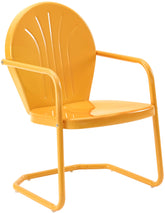 Crosley Furniture vista frontal de la silla Griffith, resistente y con estilo retro