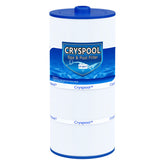 Cryspool filtro vista frontal mostrando forma y tamaño, instalación sencilla