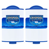 Cryspool filtro frente y empaque mostrando tamaño y compatibilidad