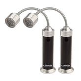 Cuisinart frontal del pack de dos luces mostrando diseño compacto y fácil transporte