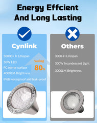 Cynlink cable de 50 pies conectado, alcance flexible para instalación segura