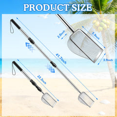 Daywhote detalle de la malla 3.8 mm reteniendo conchas y ahorro de tiempo