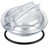 Dinlon tapa coladora frontal mostrando ajuste seguro y visibilidad directa