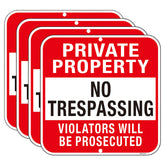 Doninex cartel frontal 12x12 visible y claro para advertencia privada