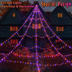 Dorizeg primer plano LEDs morado y naranja, efecto visible