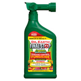 Dr. Earth botella frontal mostrando etiqueta clara y beneficio orgánico