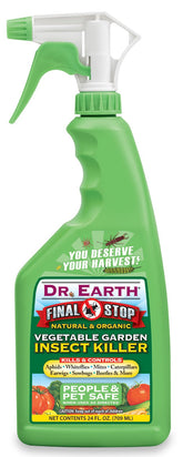 Dr. Earth envase frontal Final Stop 24 oz listo para usar, control orgánico de plagas