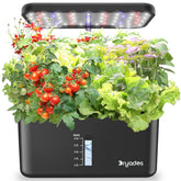 DRYADES vista frontal del sistema mostrando 10 pods y estructura compacta, cultivo eficiente