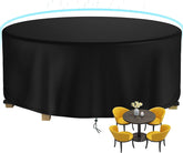 DUDSOEHO vista frontal de la funda protegiendo mesa redonda, protección total