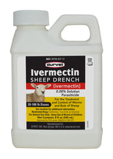 Durvet Ivermectin Sheep Drench vista frontal con envase claro y etiquetas legibles para identificar el producto y su uso