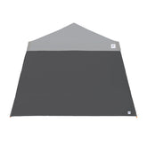 E-Z UP panel lateral frontal gris mostrando cobertura y estética