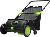 Earthwise vista frontal mostrando anchura de 21 pulgadas y eficiencia