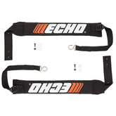 ECHO correas arnés vista frontal mostrando su ajuste y compatibilidad con el soplador