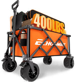 EchoSmile vista frontal del carro naranja con alta capacidad
