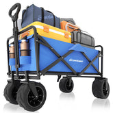 EchoSmile vista frontal del carro plegable con carga, transporte fácil