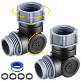 Enhon vista frontal del paquete de 2 adaptadores para manguera con rotación