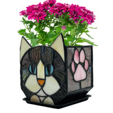 Entlityful maceta gato negro vista frontal decorativa y funcional