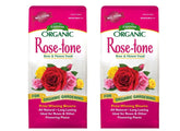 Espoma Rose-tone frente del empaque mostrando la bolsa y beneficio de fácil uso