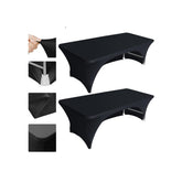 Eurmax funda de mesa frontal mostrando ajuste ceñido y look profesional