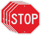 Faittoo señal stop frontal visible para control de tráfico