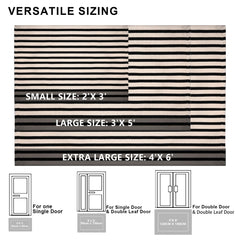 Fallovea comparación tamaño 3x5 ideal para puertas dobles