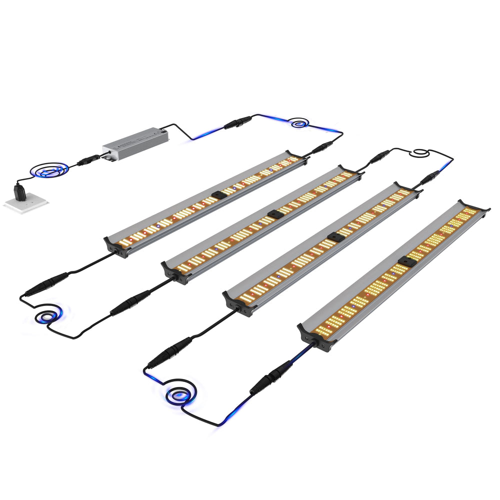 FARMLITE barras LED frontal mostrando diseño compacto y beneficio de cobertura