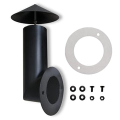 FCCUM chimenea frontal mostrando diseño y ajuste preciso para mejor tiro