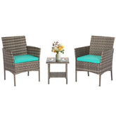 FDW conjunto frontal mostrando sillas y mesa, tamaño ideal para balcones