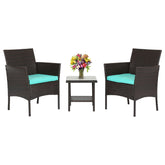 FDW conjunto patio frontal mostrando dos sillas y mesa, perfecto para espacios pequeños