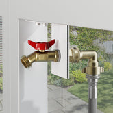 FETUSI paquete frontal del kit de grifo mostrando piezas y beneficios de instalación rápida