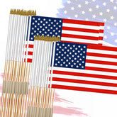 FLAGMESAGE pack frontal mostrando banderas americanas y World Cup, ideal para eventos