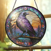 FLAGWIX vista frontal del suncatcher mostrando diseño gótico y colores brillantes