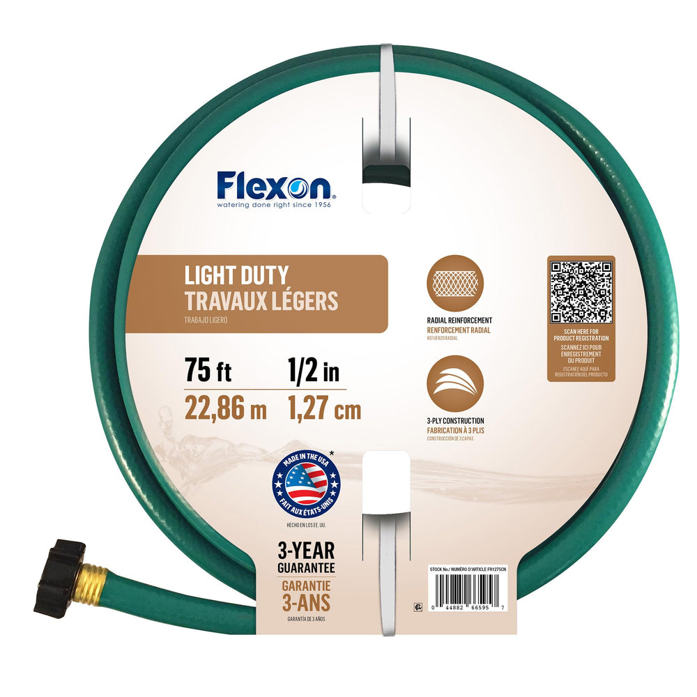 Flexon vista frontal del rollo mostrando diseño compacto y fácil almacenamiento