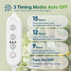 FREELICHT interruptor temporizador con modos 9/12/15 h para control sencillo