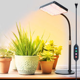 FRGROW frontal de la lámpara de sobremesa mostrando diseño elegante y luz homogénea