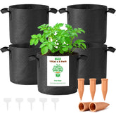 FuBegi vista frontal del pack de 5 bolsas para cultivo, solución de riego