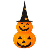 FUNPENY calabaza frontal iluminada mostrando diseño con sombrero estrellado y atractivo visual