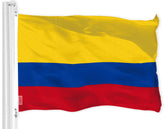 G128 bandera Colombia vista frontal con colores vibrantes y buena visibilidad