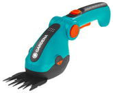 GARDENA vista frontal del cortasetos portátil con mango ergonómico y control cómodo
