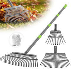 GARDENWORK vista frontal del rastrillo en su embalaje, ideal para regalo