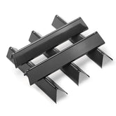 Gcostar barras flavorizer frontal montadas en parrilla Weber mostrando ajuste seguro