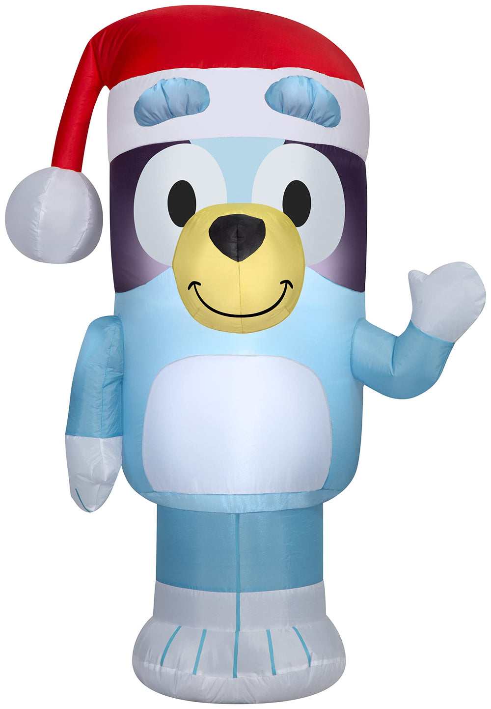 Gemmy Bluey vista frontal iluminada que atrae miradas