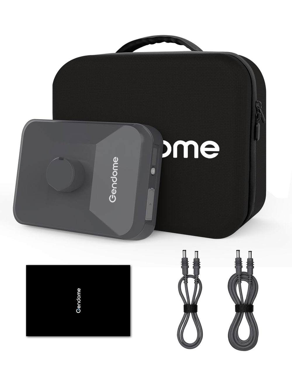 GENDOME vista frontal del kit con estuche, protege y transporta Starlink Mini
