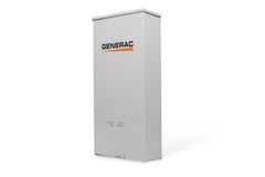 Generac detalle del interlock mecánico que impide retroalimentación y garantiza seguridad