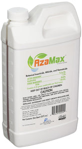 General Hydroponics AzaMax botella frontal mostrando etiqueta y tamaño
