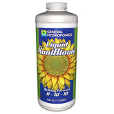 General Hydroponics envase Liquid KoolBloom 0-10-10 mostrando etiqueta y volumen beneficiando la dosificación