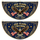 Generic abanico frontal plegado con diseño águila y patriotismo, mejora visual