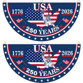 Generic bandera frontal con diseño 250 años, visible y con colores vivos